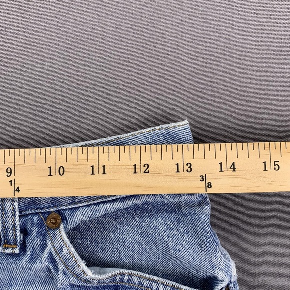 VTG Levi's Denim Shorts Womens 27 California Cutoff Distressed 70s Orange Tab - Picture 6 of 15